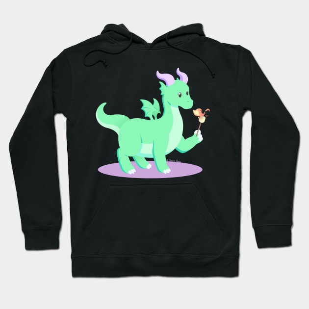 Kawaii fantasy animals - European Dragon Hoodie by SilveryDreams